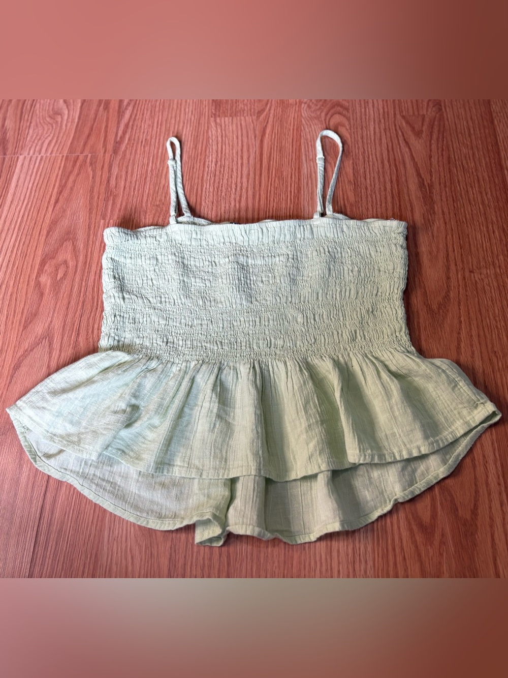 American Eagle Outfitters Mint Smocked Cami - Picture 3 of 5